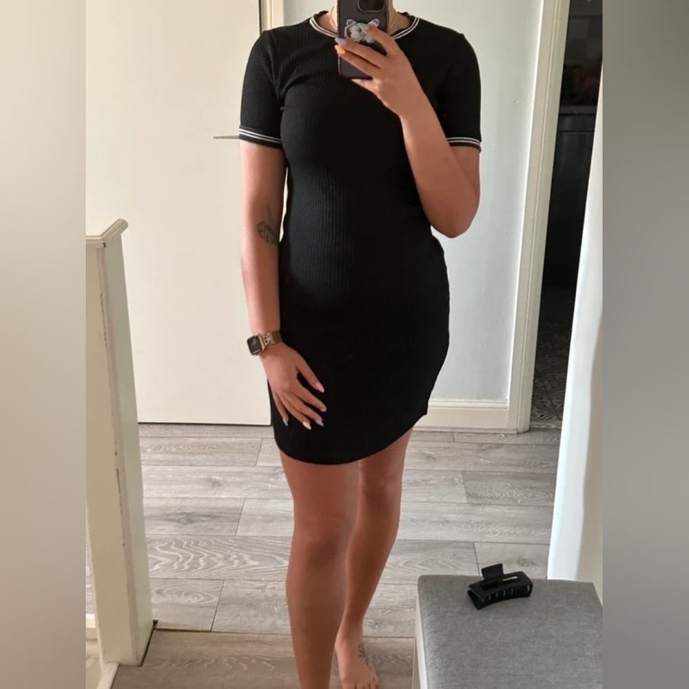 Black Ribbed Dress